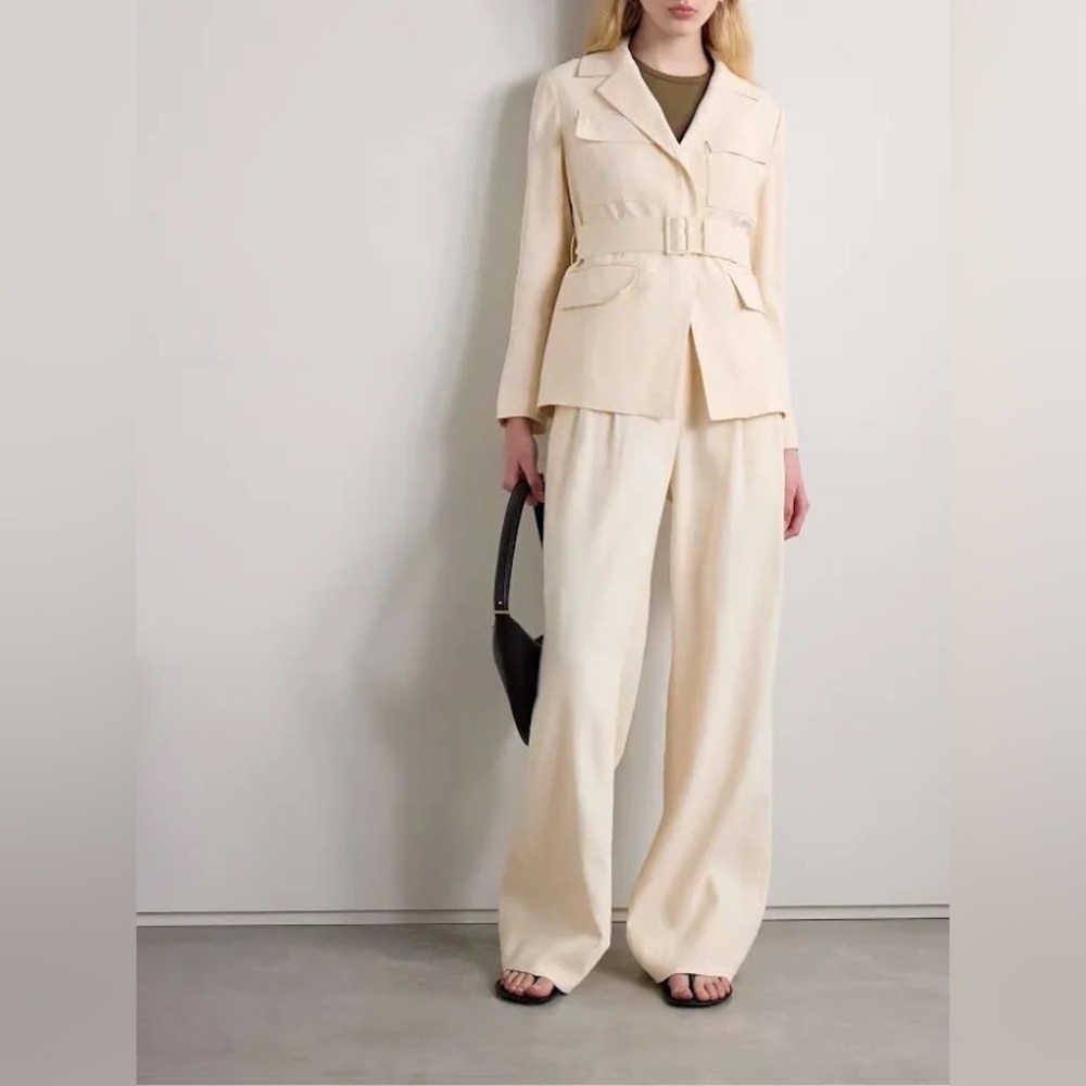 A.L.C Tommy II Linen-Blend Pleated Pants Size 8